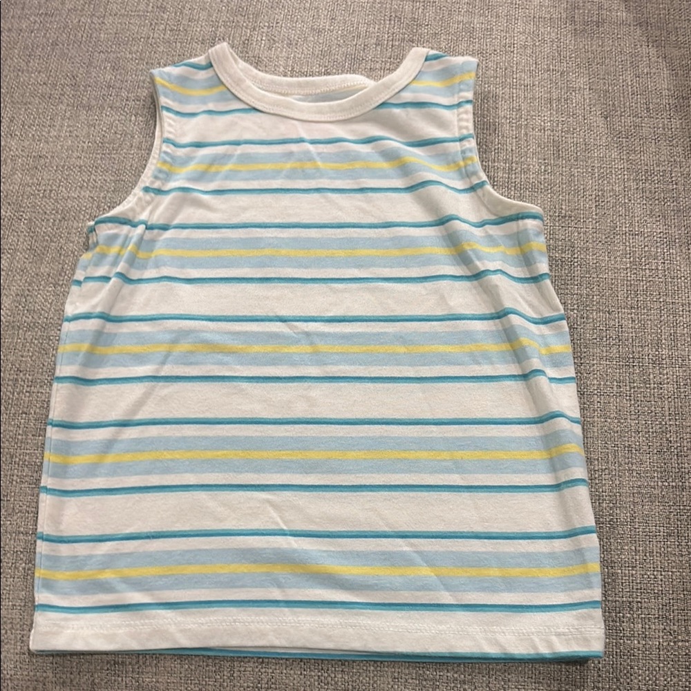 Cat & Jack Blue and Yellow Striped Tank Top